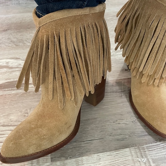 Frye Fringed Suede Booties - Picture 2 of 11